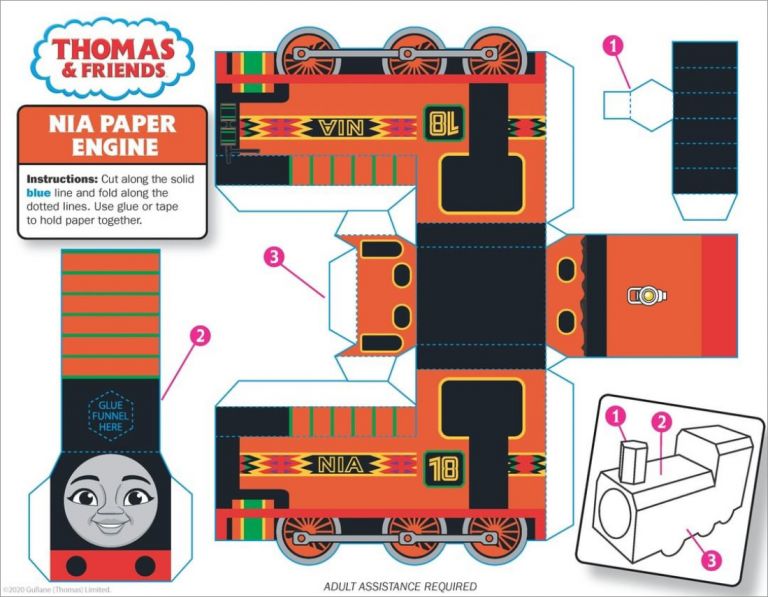 Train Papercraft Train Papercraft for Kids - Printable Papercrafts ...