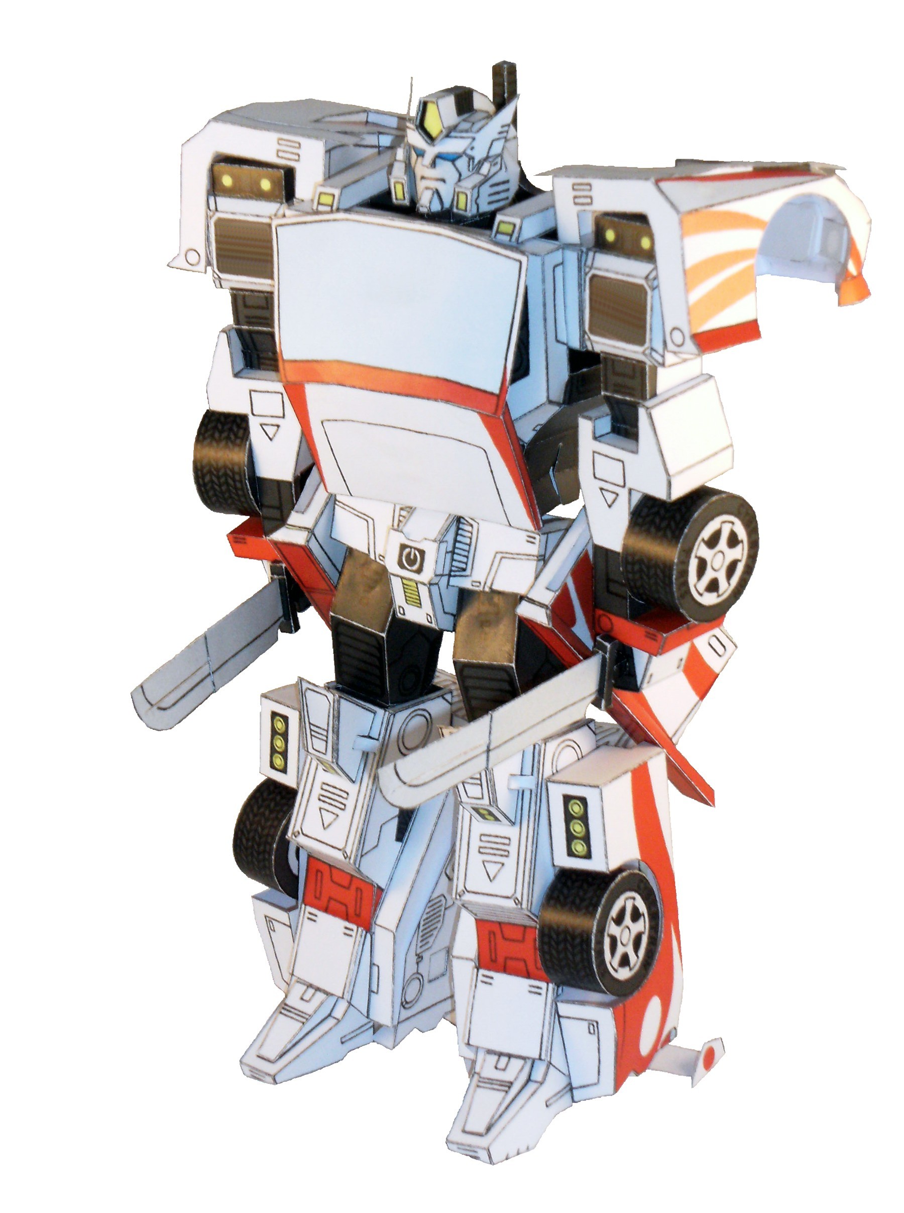 Transformers Papercraft Optimus Prime Paperformed Racing Warrior Drift Transforming Paper Model