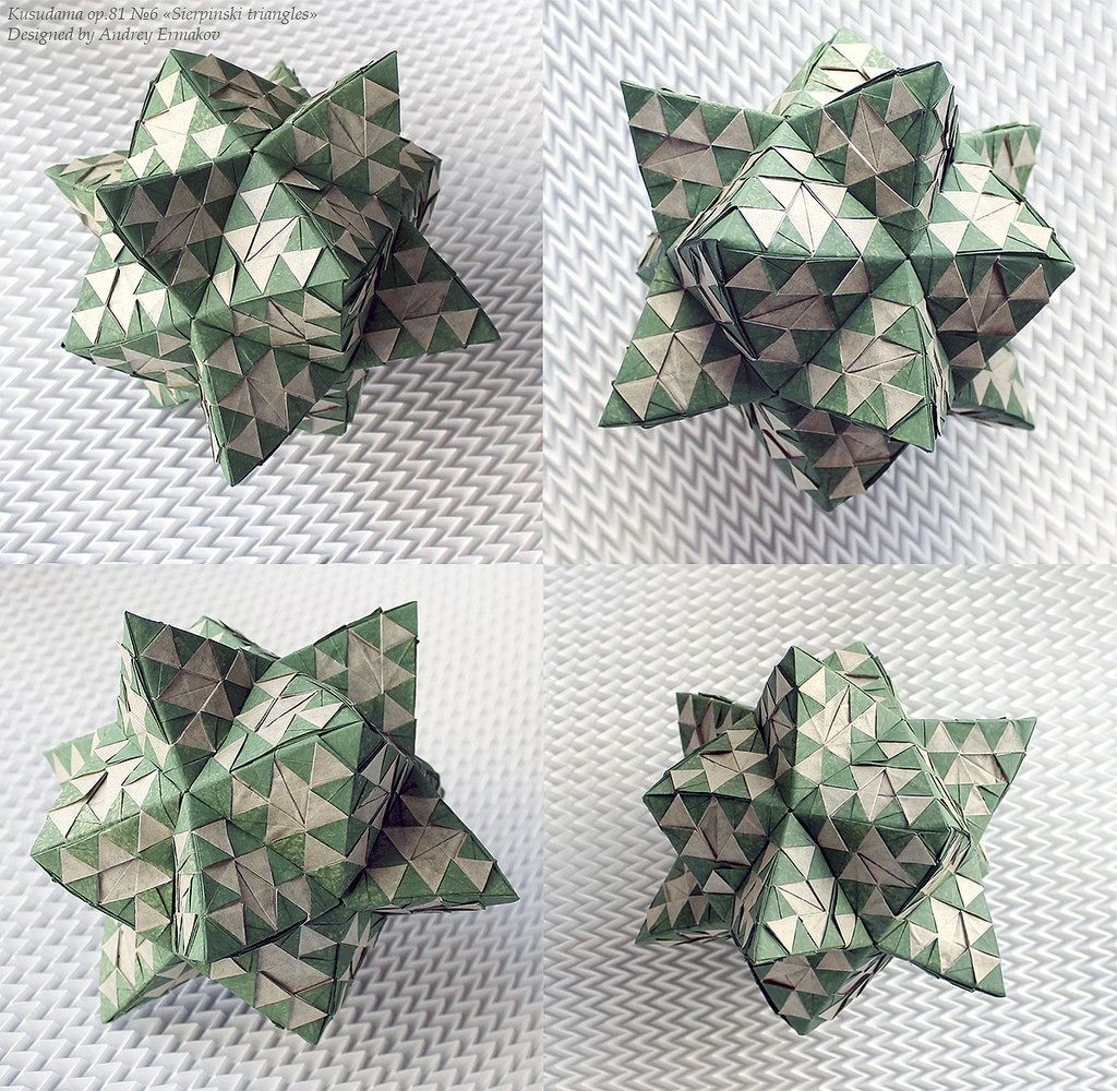 Triforce Papercraft Kusudama Op 81 â6 "sierpinski Triangles"