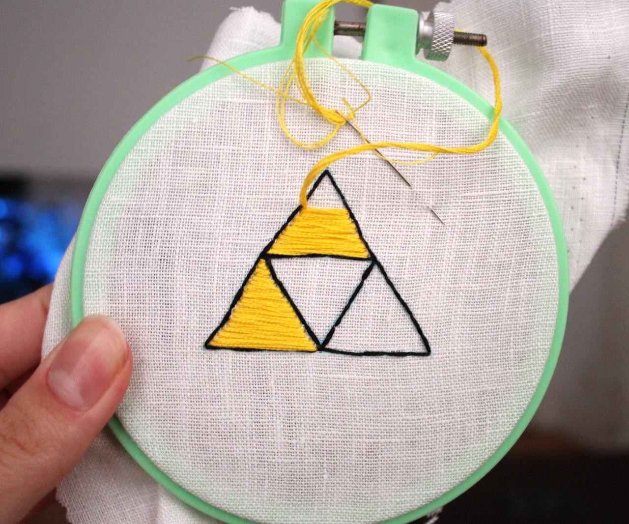 Triforce Papercraft Legende Von Zelda Stickereien Muster Gunook
