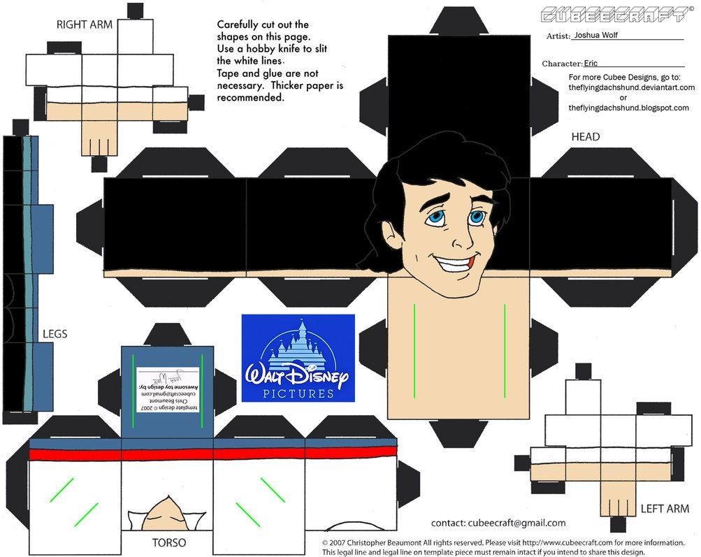 Tron Papercraft Dis13 Eric Cubee by theflyingdachshund Paper Models