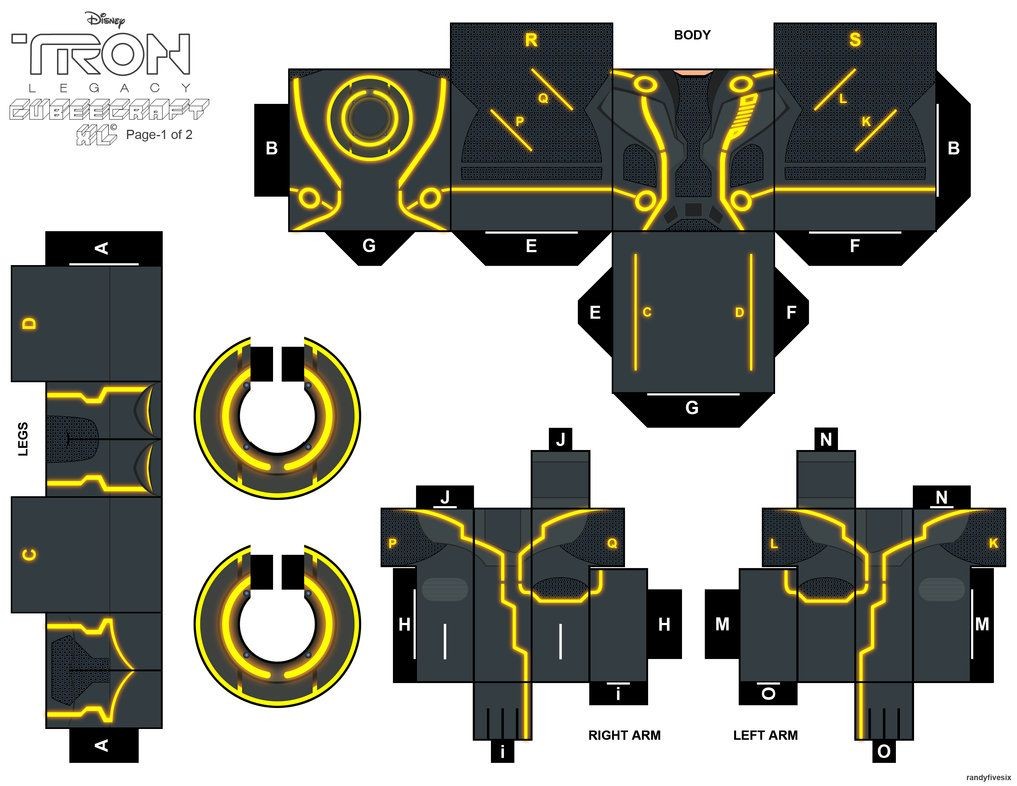 Tron Papercraft Tron Clu Cubeecraft Xl Pt1 by Randyfivesix