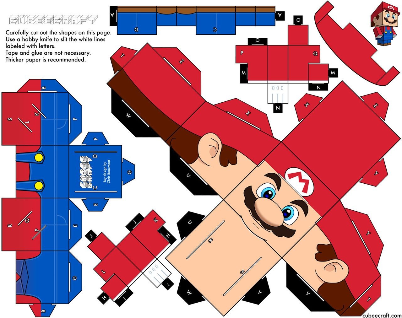 Tubbypaws Papercraft Super Mario Cubecraft Geeky Things Pinterest