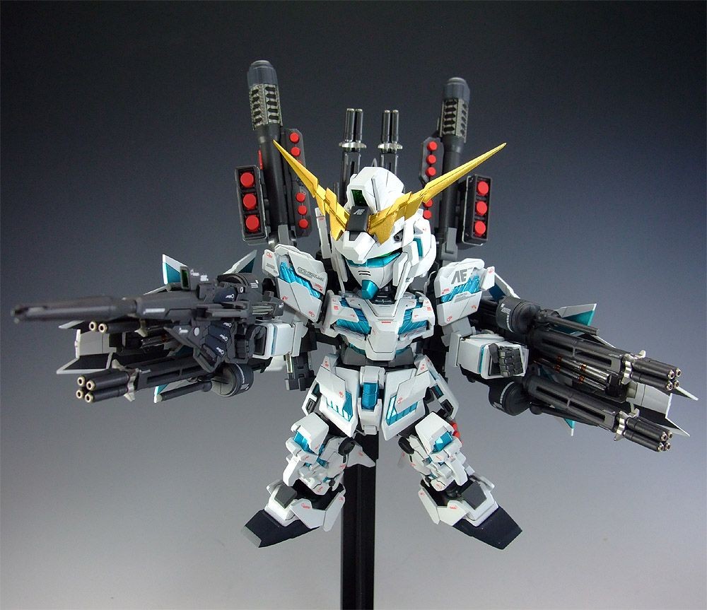 Unicorn Gundam Papercraft Sd Full Armor Unicorn Gundam Custom Build