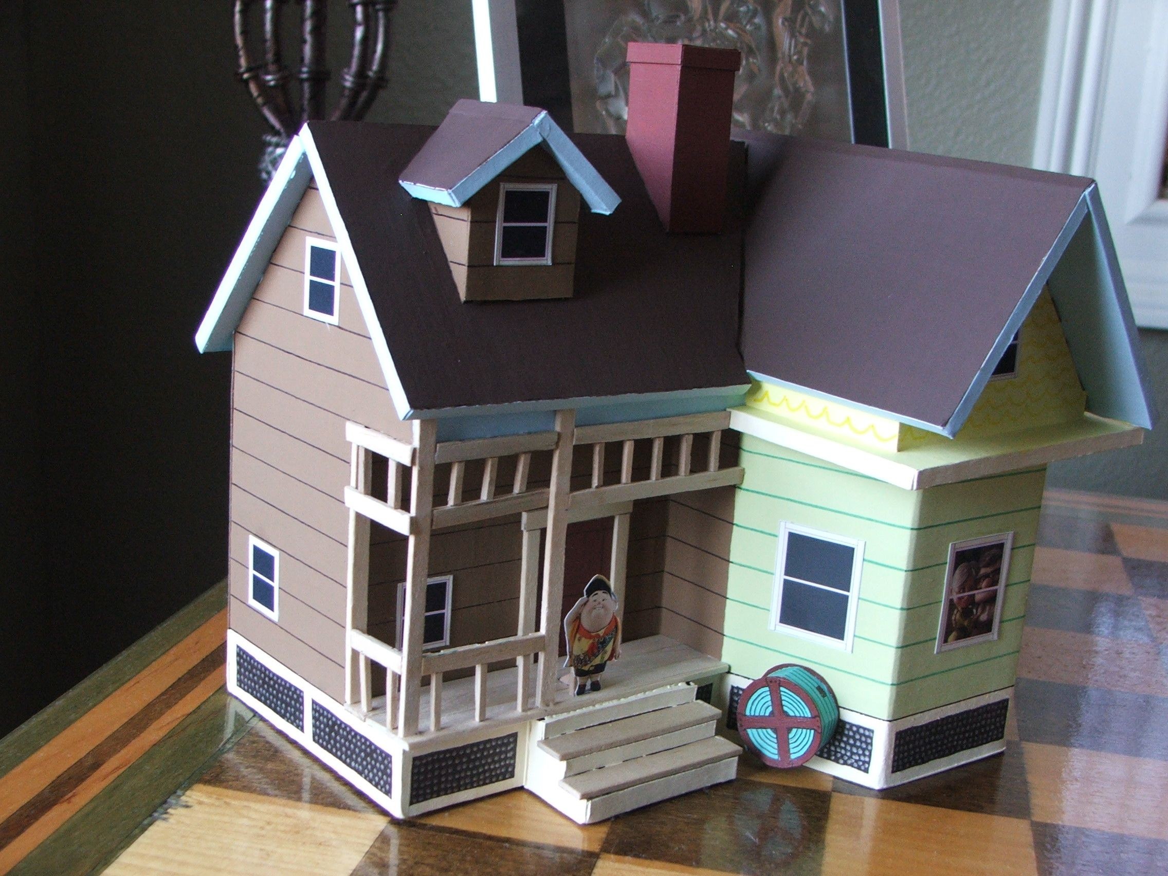 Up House Papercraft Flying House Up Movie Kaliplar Pinterest