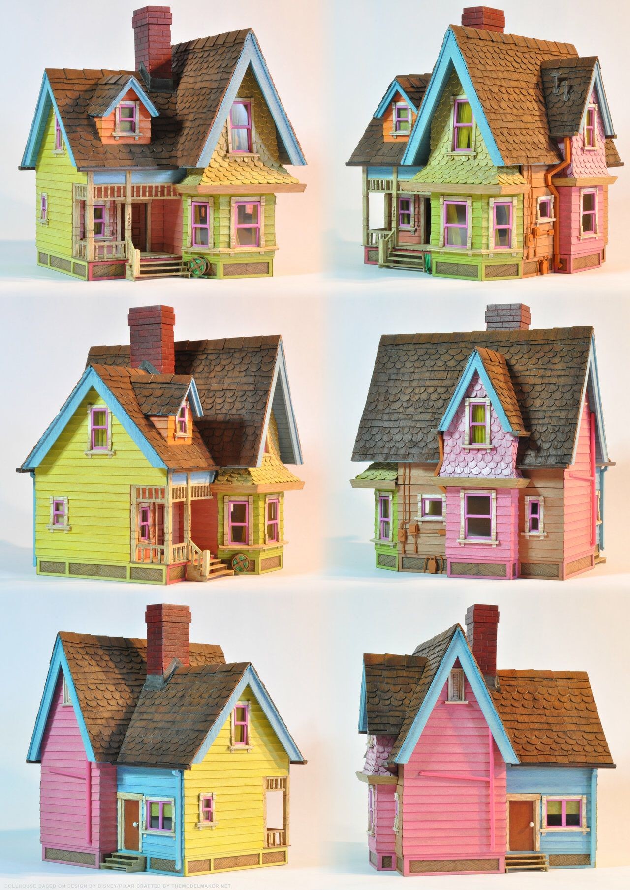 Up House Papercraft Flying House Up Movie Kaliplar Pinterest