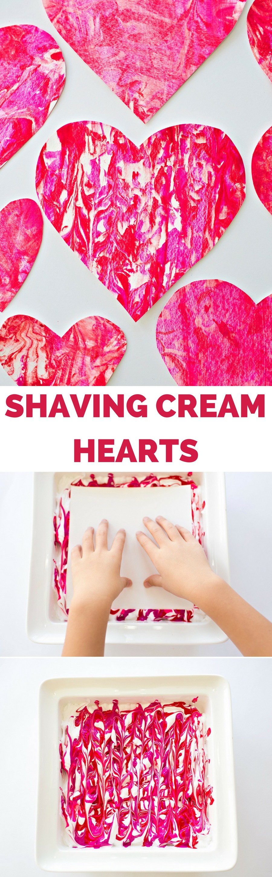 Valentine Papercraft Valentine Shaving Cream Heart Art with Kids