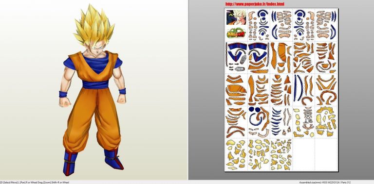 Vegeta Papercraft Papercraft Pdo File Template for Dragonball son Goku ...