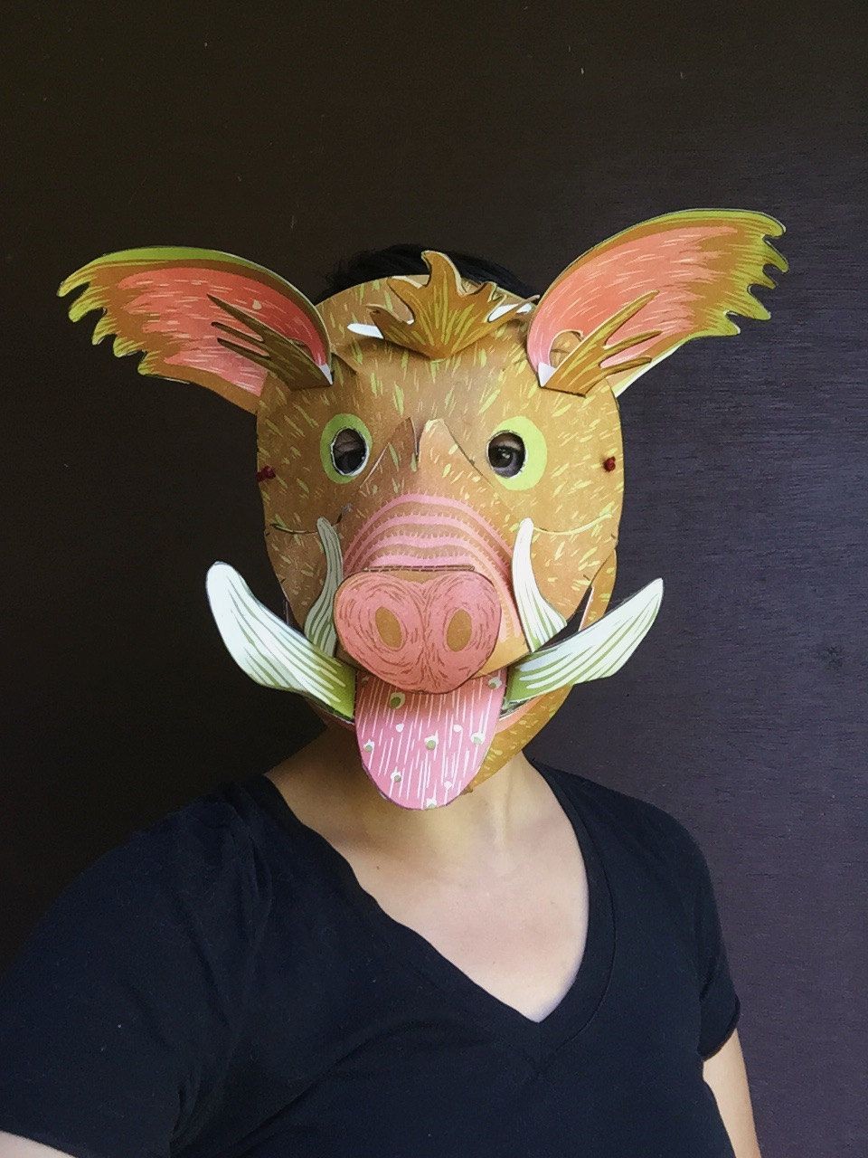 Wwe Papercraft Mask Wild Boar Diy Adults Kids Men Women