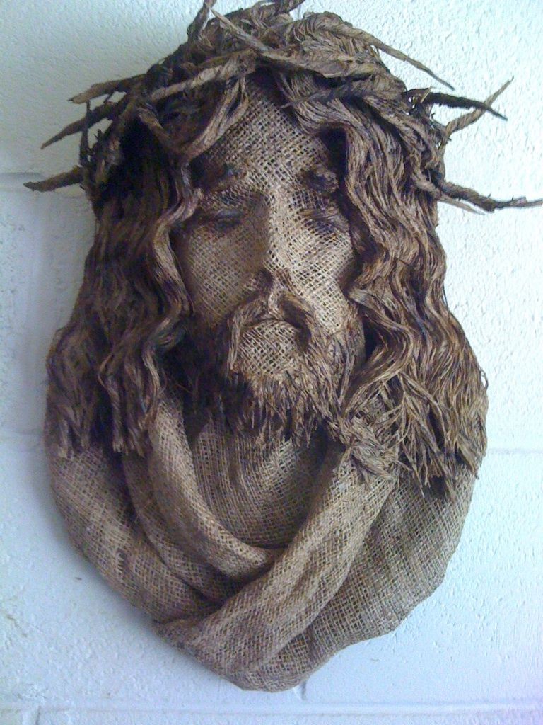 Xylem Papercraft Burlap Jesus I Love these they are Usually $150 and Goes Back