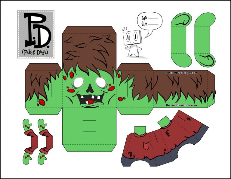 Zombie Papercraft Plants Vs Zombies Papercraft - Printable Papercrafts ...